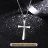 Sterling Silver Cross Necklace, Smooth Pendant for Men & Women, S925 Trendy Design