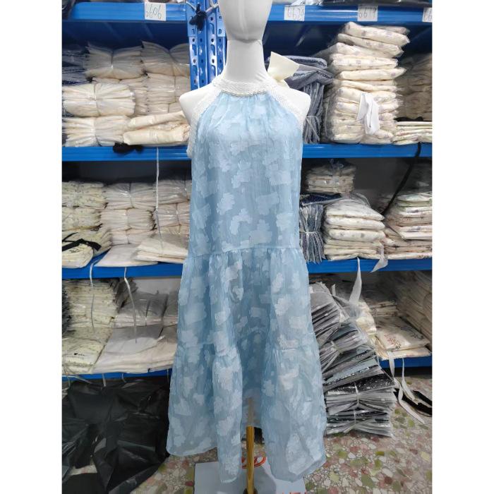

Pearl sleeveless neck dress women s summer new high-end French seaside vacation dress suspender dress S