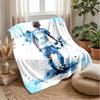 Soccer Player Art Theme Blanket Lightweight Warm Flannel Blanket Decorative Throw Blanket for Home Decoration