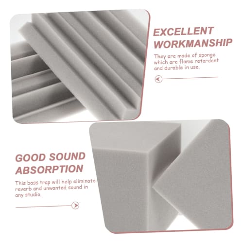 16 Pieces Acoustic Bass Soundproofing Pads, Bass Insulation Pads, Wall Insulation, Acoustic Diffusers, Sound Absorbing Panels, Sound Absorbing Cubes,