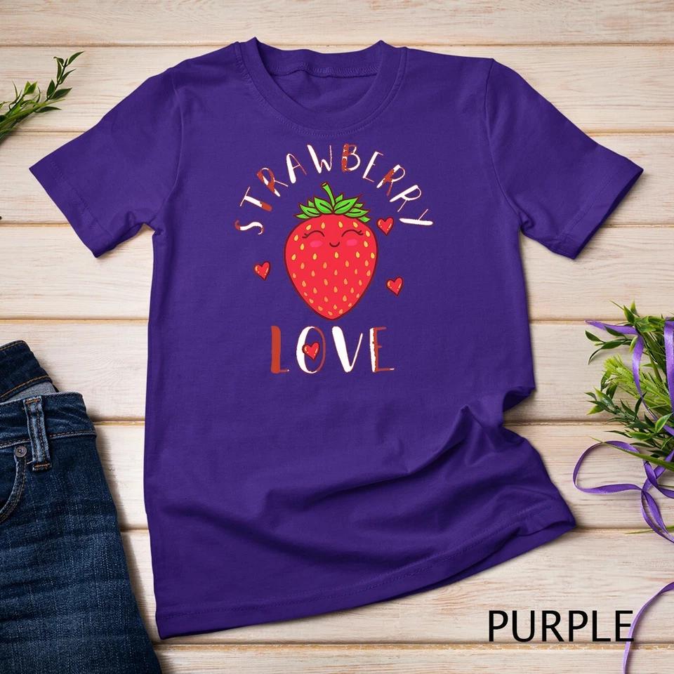 Strawberry Love Lover Fruit Smiling Farmer Greengrocer T-Shirt Unisex T-shirt 9 S