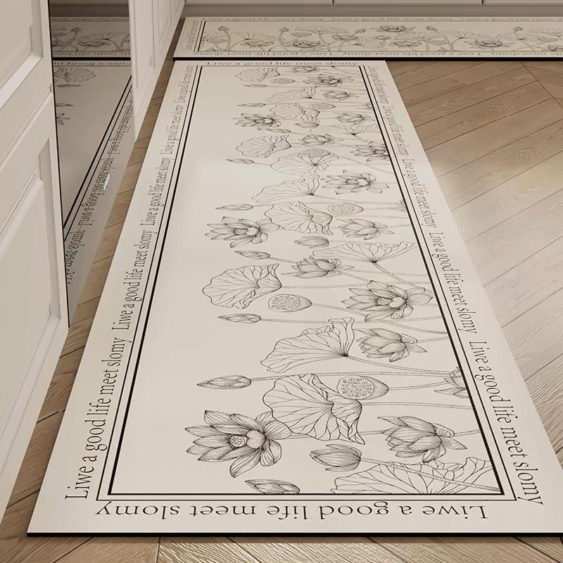 American Light Luxury Kitchen Special Diatom Mud Mat Absorbent, Dirt Resistant, Non-Slip Mat Home Long Foot Mat