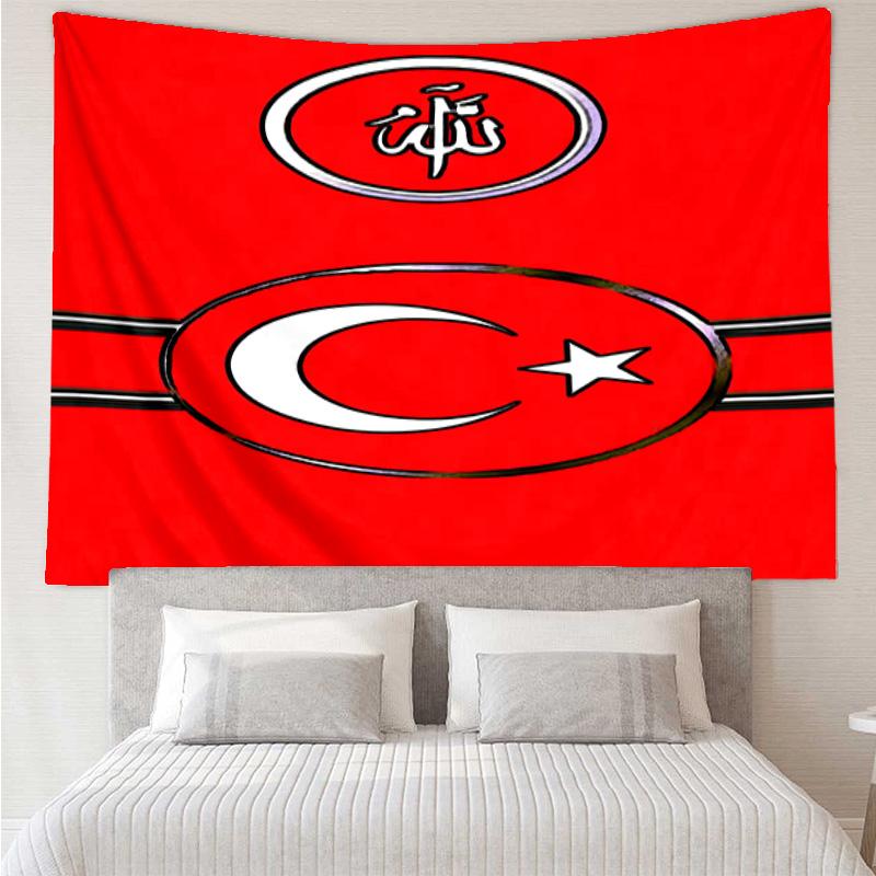 Turkish Football Emblem Tapestry Room Decoration Wall Hanging for Living Room Bedroom, dormitory, Birthday and Christmas gifts