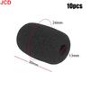 JCD 10pcs Mini Microphone Foam Covers Mic Protector Covers Replacement Headset Windshield Sponge Cover Microphone Cover For Mic