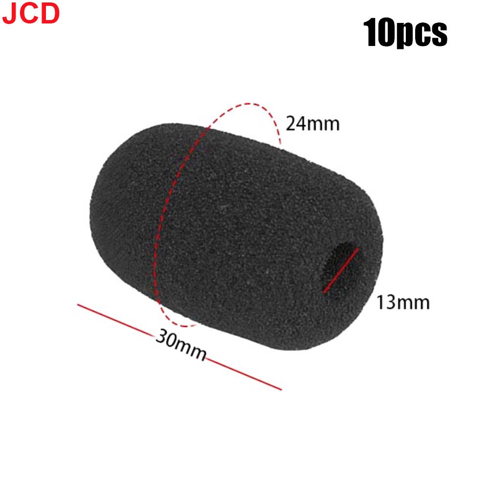 JCD 10pcs Mini Microphone Foam Covers Mic Protector Covers Replacement Headset Windshield Sponge Cover Microphone Cover For Mic