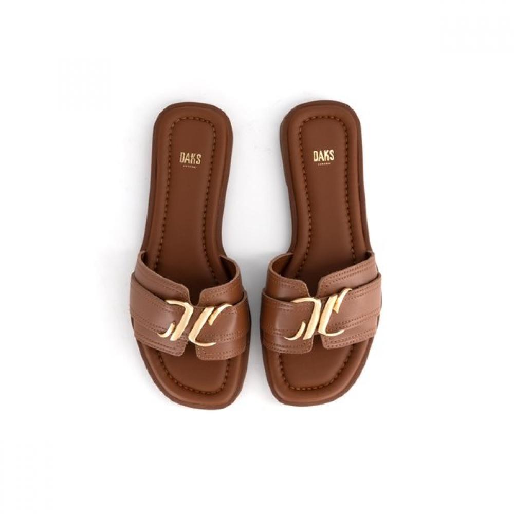 Daks Women 2cm Buckle Mules Slippers Camel Drd604ka34