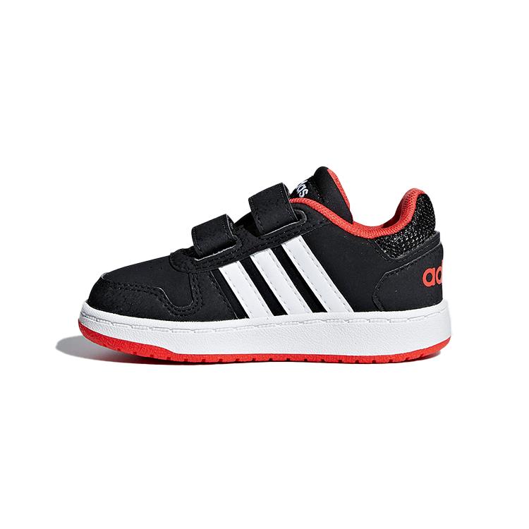 

Adidas Neo Hoops 2.0 Дихаючі низькі дитячі кросівки Чорно-біло-червоні для немовлят та малюків B75965 19