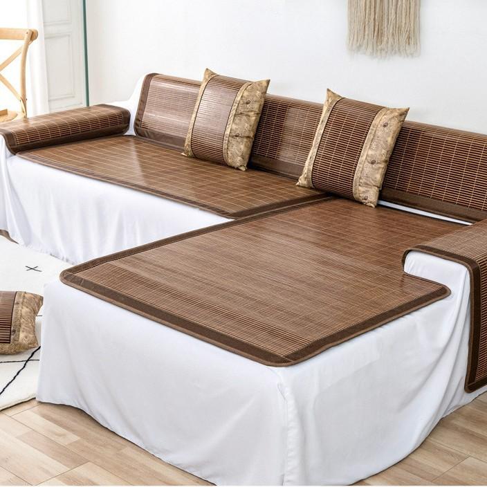 Bamboo Mat Sofa Cushion Summer And Summer Non-Slip Sofa Cover New Universal Rattan Bamboo Mat Seat Cushion Cover Cloth Towel