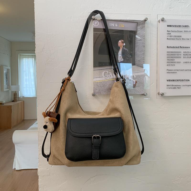 Retro Commuter Dumpling Bag Women's Large-capacity New Autumn and Winter Versatile Shoulder Bag Multi-functional Backpack