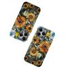 Niche Retro Style Sunflower Bee Illustration Apple 17 Mobile Phone Case iPhone13promax Double Protective Case