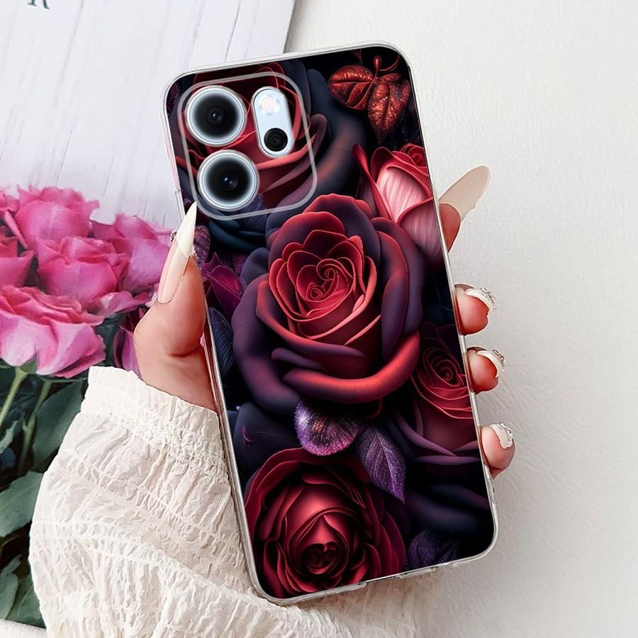 Phone Case For OPPO Reno14 F 5G Capa Soft Silicone New Flower Protective Back Cover For Oppo Reno 14F 14 F CPH2743 Fundas Coque