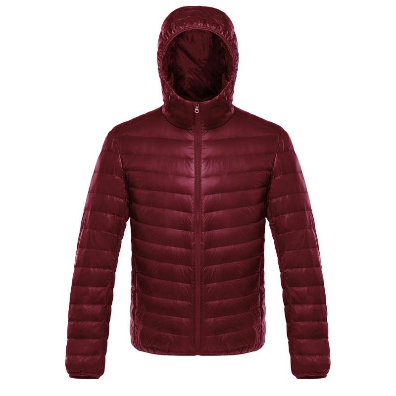 Bitter Winter Siyu Men's 90 Fleece Solid Color Light Down Jacket Men's Hooded Hooded Winter Jacket Plus Size Men's Clothing