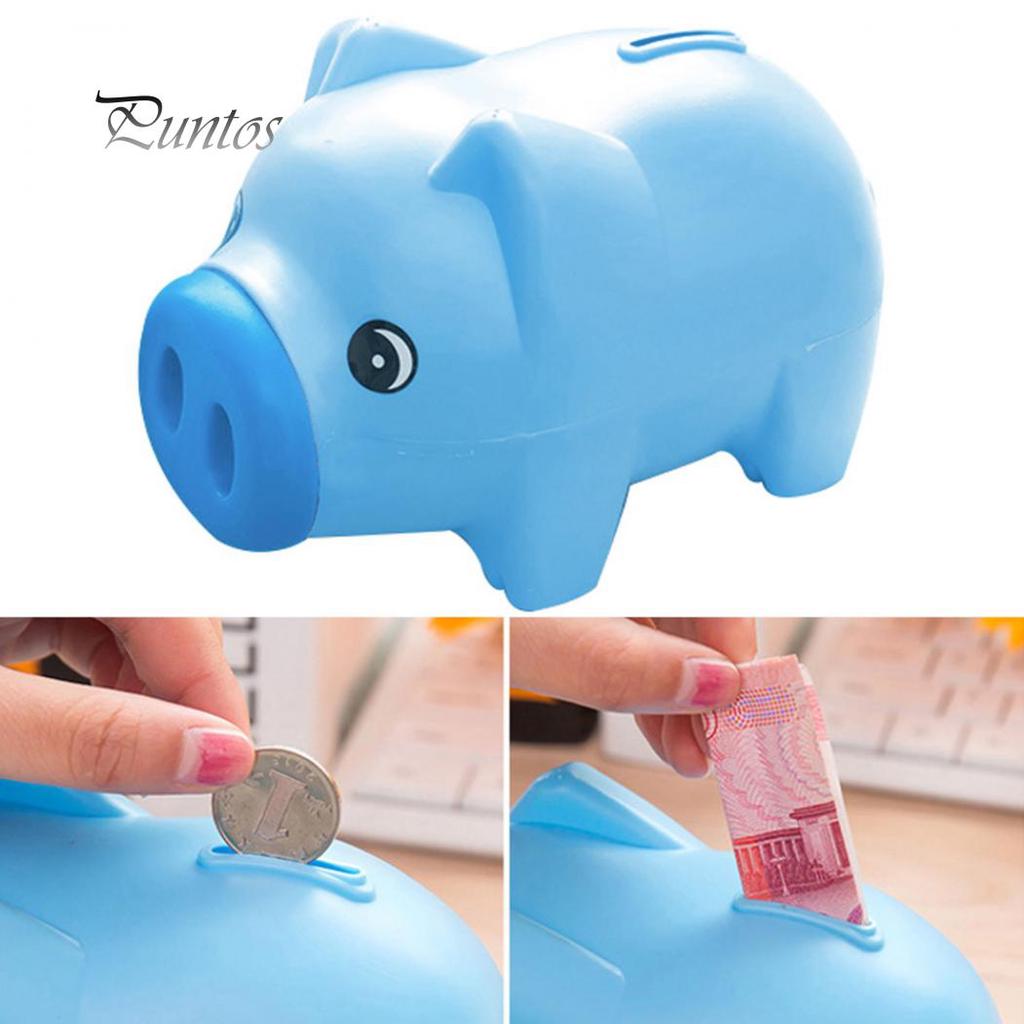 Saubere Produkte Kunststoff Tier Schwein Form Piggy Bank Kunststoff Sparschwein Bär Bargeld Münze Geld sparen Box