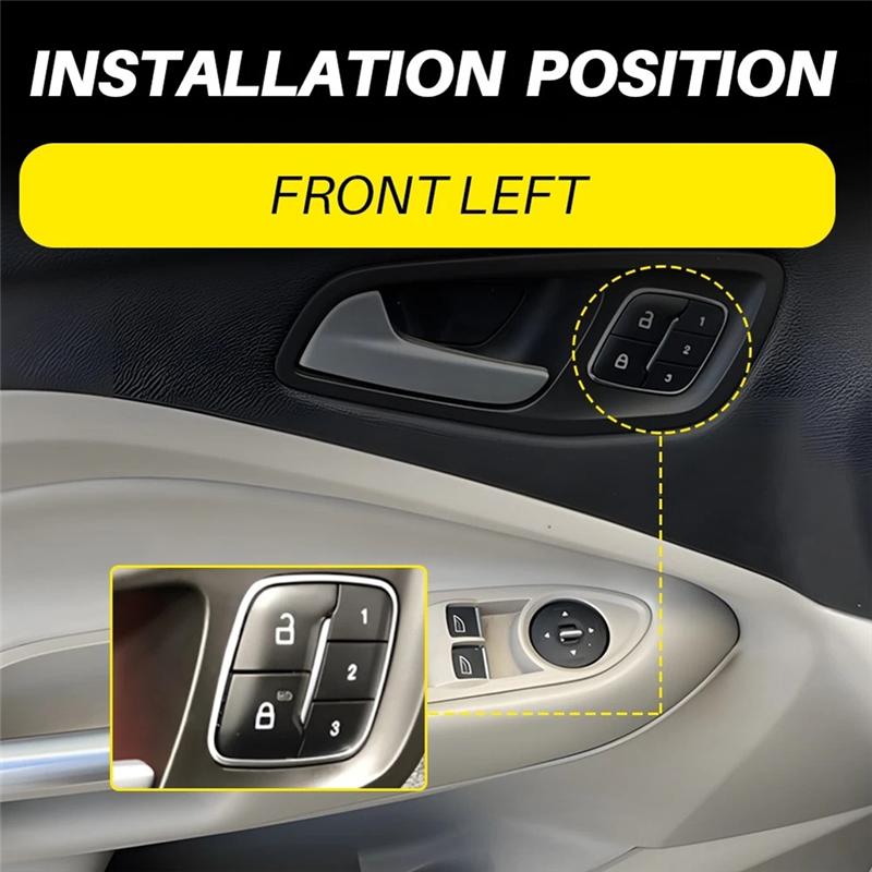 Front Left Driver Door Power Seat Adjust Switch Button For Ford Escape F-150 F-250 F-350 Edge Fusion BB5Z-14776-AA