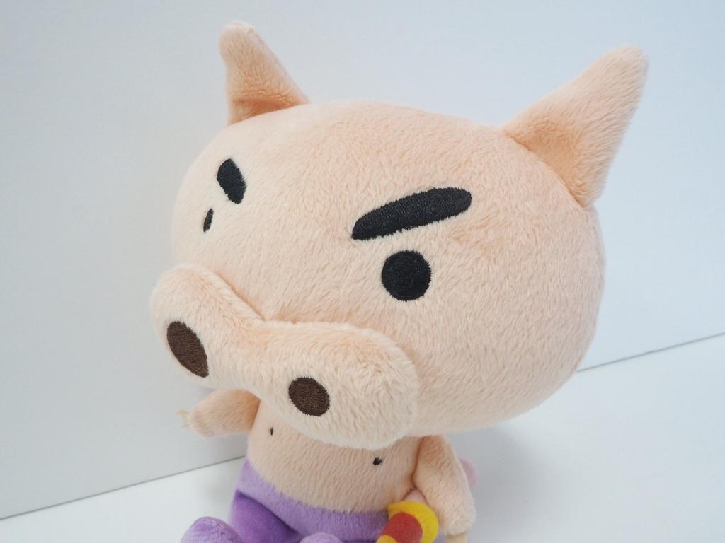 San-ei Boeki Crayon Shin-chan Buriburi Zaemon (S) W10×D10×H20cm Plush Toy SN03