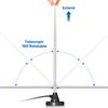 BINGFU FM Radio Antenna Digital Telescopic Indoor Antenna Magnetic Base 3m Extension Cable 75 Ohm for FM Radio Tuner Stereo AV HiFi Receiver