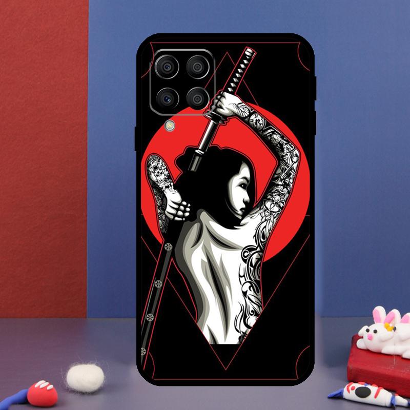 Anime Girl Samurai For Samsung Galaxy M14 M34 M54 M33 M13 M23 M53 M15 M55 M31 M51 M20 M30s M32 M52 Phone Case