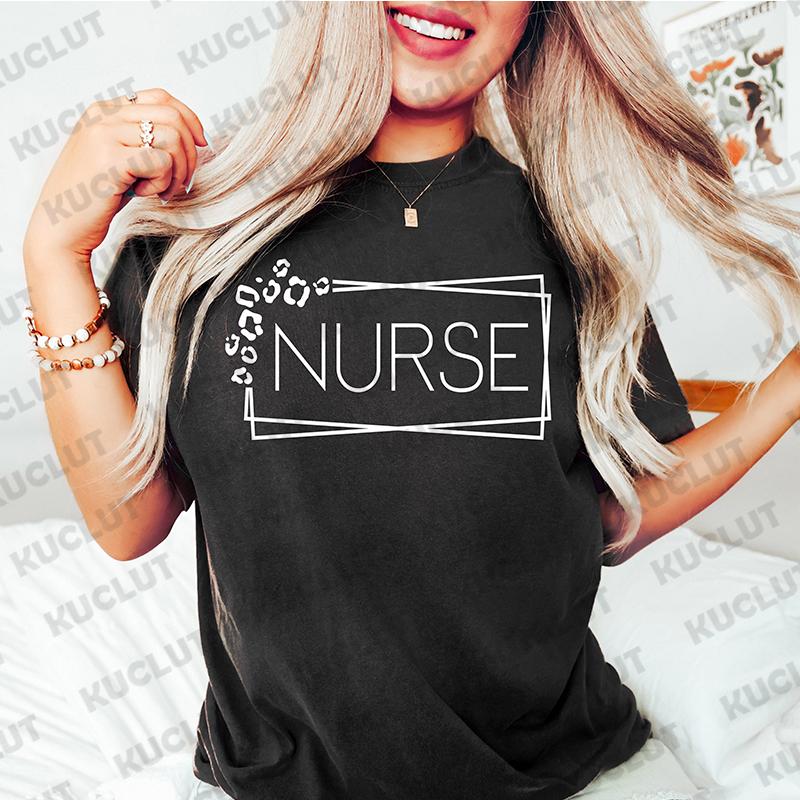New Nurse Black T-shirts for Unisex Nurse Graduate Gift Nursing School Tee Shirts RN Tshirts Short Sleeve Summer Fashion Shirt