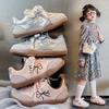 Girls Sports Shoes Bow Fashion Board Shoes 2025 Spring and Autumn New Girls Casual Forrest Gump Shoes Children's Moral Training Shoes