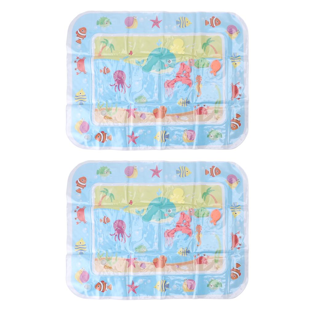 2 Pcs Baby Water Play Mat Rich Colorful Pattern Tummy Time Water Cushion Infant Early Development Ac