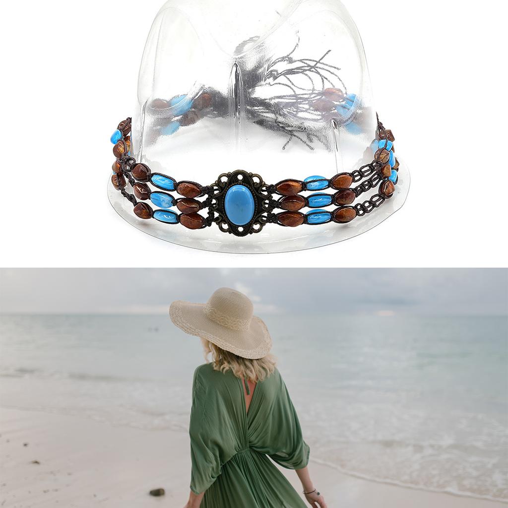 Mexicans Hat Band Western Hat Band Cowboy Hat Band Turquoise Bead Hat Belt Native American Hat Band Straw Hat Band