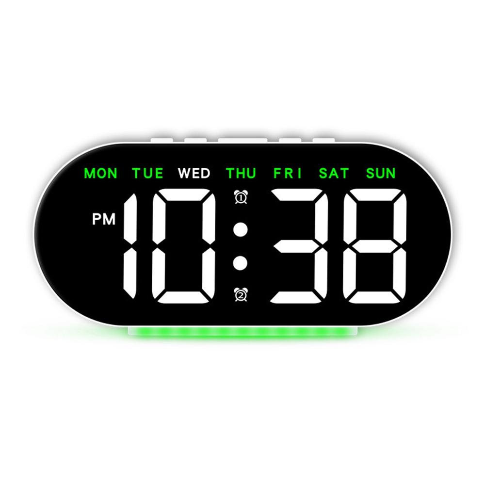 GH8035 Multifunctional LED Digital Alarm Clock Large Display Bedside Clock with Ambient Light