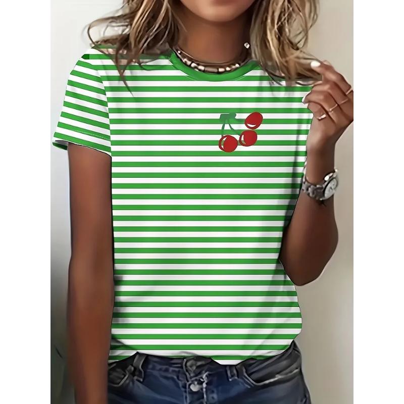 Модная женская 3D цветная футболка с круглым вырезом, короткий рукав XS