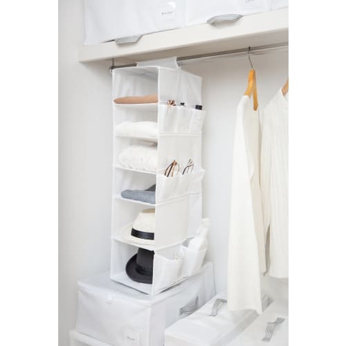 Towa Sangyo MSC Hanging Storage Rack, 6-Tier Closet, White, for Clothes and Accessories, 85695