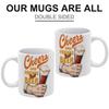 1pc 11oz Double-Sided Printed Mug for Beer Enthusiasts, Smooth White Ceramic, Gift Ready