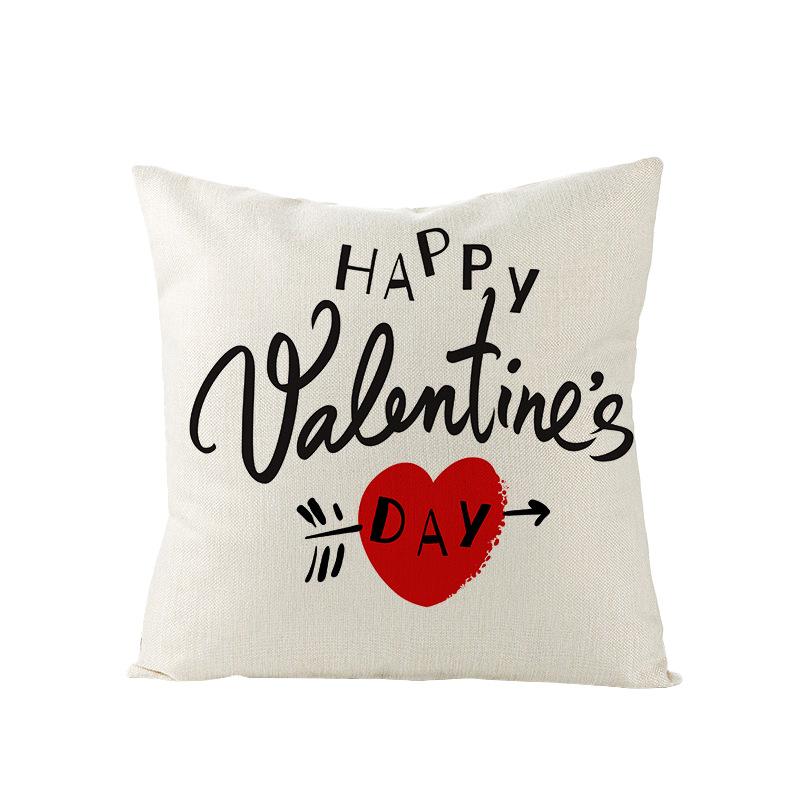Valentine's Day Pillow Nordic Pink Car Rose Polyester Printed Cushion Sofa Cushion Home Products