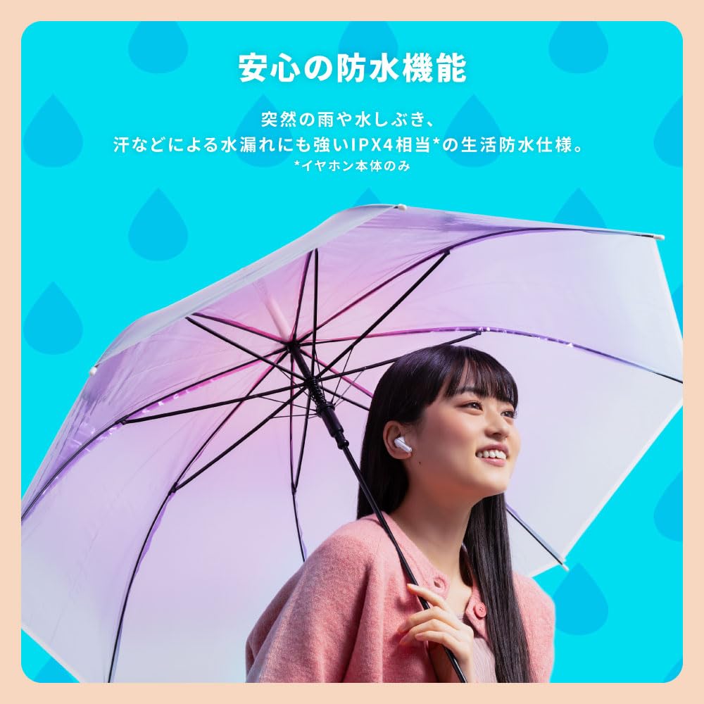 AVIOT True Wireless Bluetooth Up to Hours of Noise Wireless Waterproof and Dustproof Lightweight Ambient Sound Connection Support TE-U1 Earbuds, 5.3,