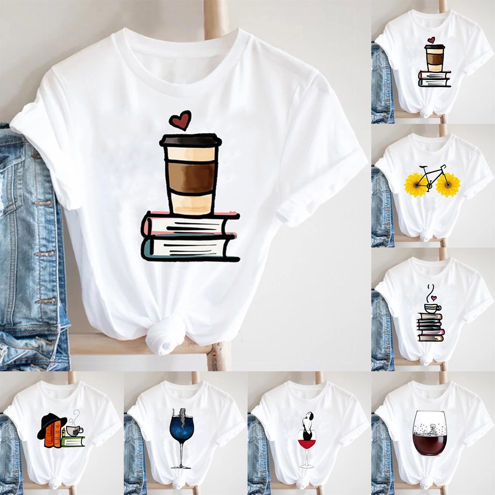 

Women s sexy fashion T-shirt casual short-sleeved summer printed tops
