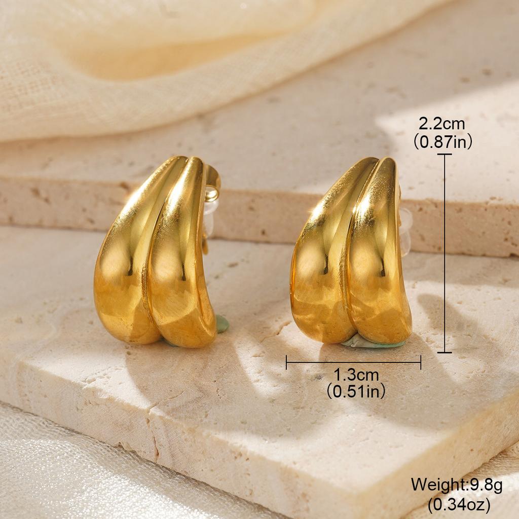 Two-color rhinestone geometric stud earrings texture earrings premium ear jewelry