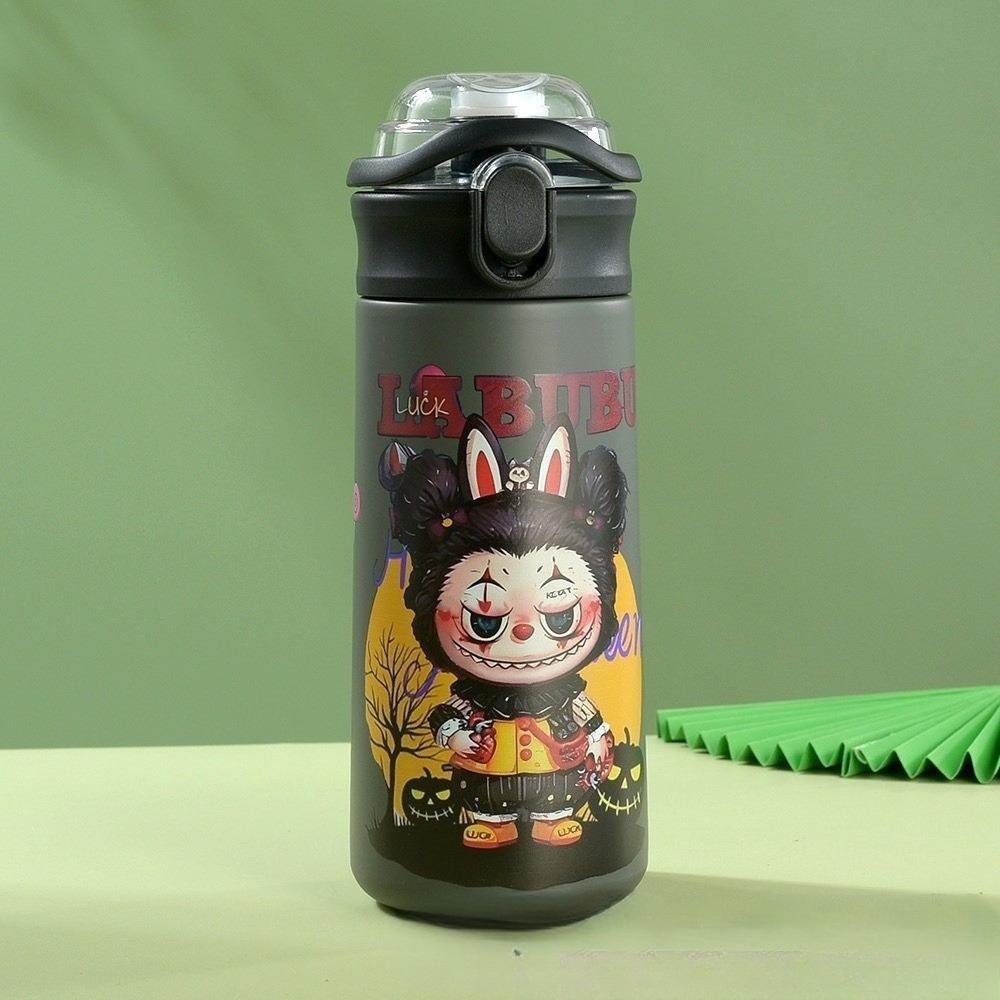 Straw Carter Portable Pea Cup Cartoon Double Drinking Cup Thermos Cup 304 Stainless Steel