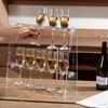 2/3 Tier Acrylic Champagne Glass Holder Champagne Stand Champagne Flute Glass Holder,Tabletop Stemware Hanging Display Rack