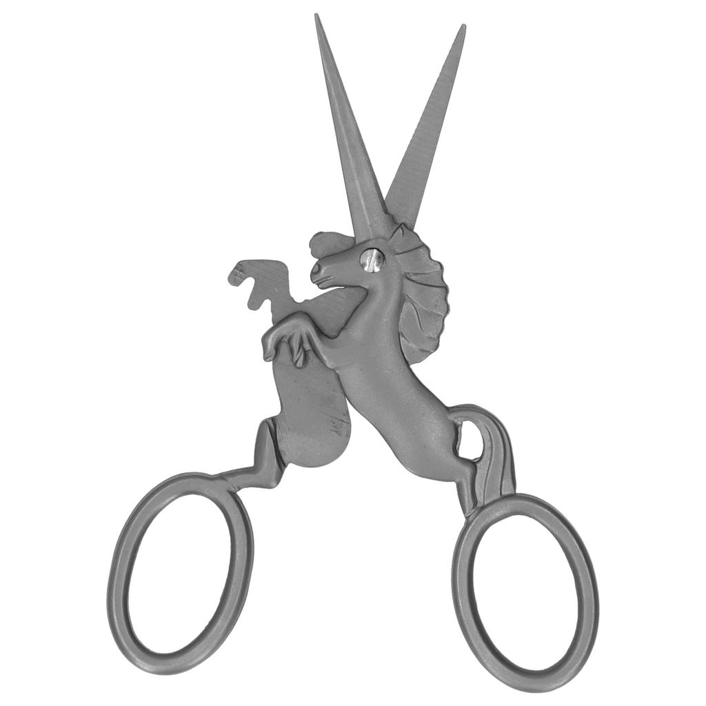 Sewing Work Scissors Retro Style DIY Embroidery Art Work Stainless Steel Craft CollectionGray