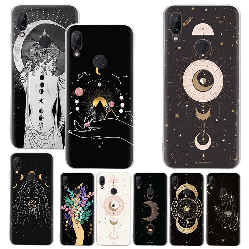 Moon Mystery Totem Witche Phone Case For Xiaomi Redmi 9 9A 9C 9T 10 10A 10C 12 12C 8 8A 7 7A 6 6A S2 K20 K40 Pro Soft Silicone C