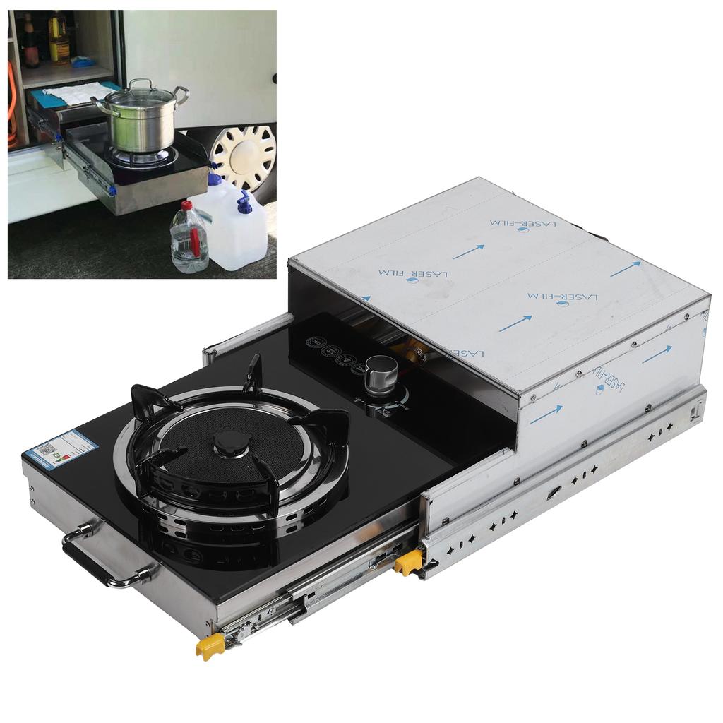 RV Burner Cooking Gas Stove Stretchable Outdoor Small Cooktop High Hardness Stainless Steel for RV C