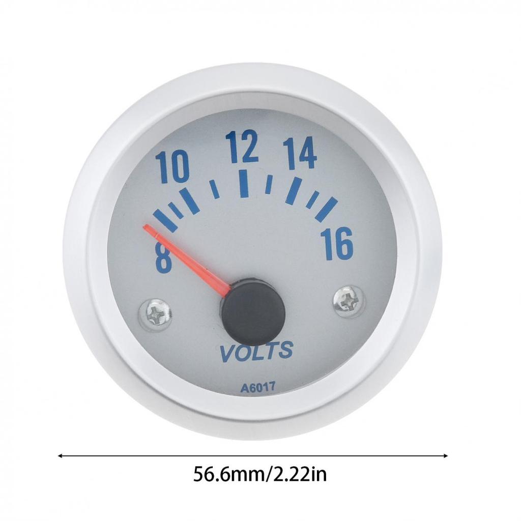 2"; 52mm Car Voltmeter 12V 8-16V Blue Light Voltage Meter Volt Gauge for Auto