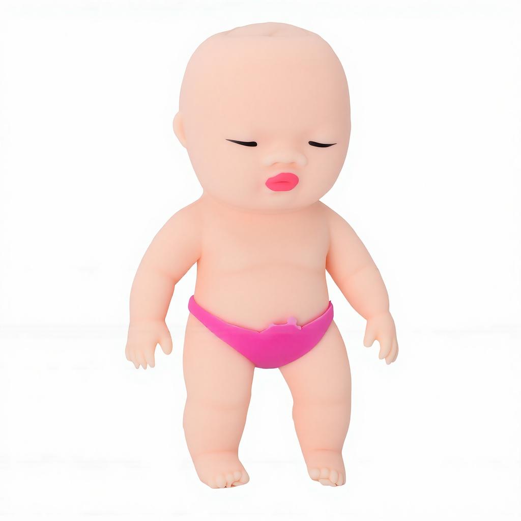 10cm Squeeze Stress Doll Toy High Plasticity Portable Reusable Anxiety Relief Stress Relieving Doll Toy