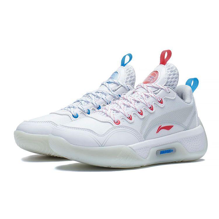 Li Ning Yu Shuai 13 Low Lightweight High Resilience Non-Slip Wear-Resistant Breathable Low-Top Basketball Shoes Kids Basketball Shoes White YKBS058-3