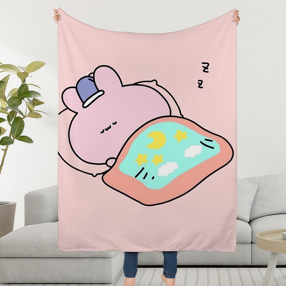 

Blanket Throw Super Cosy Plush Living Room Cute Sofa Couch Childish Cartoon Asleep Birthday A-Asamimichaans Gifts 30x40in
