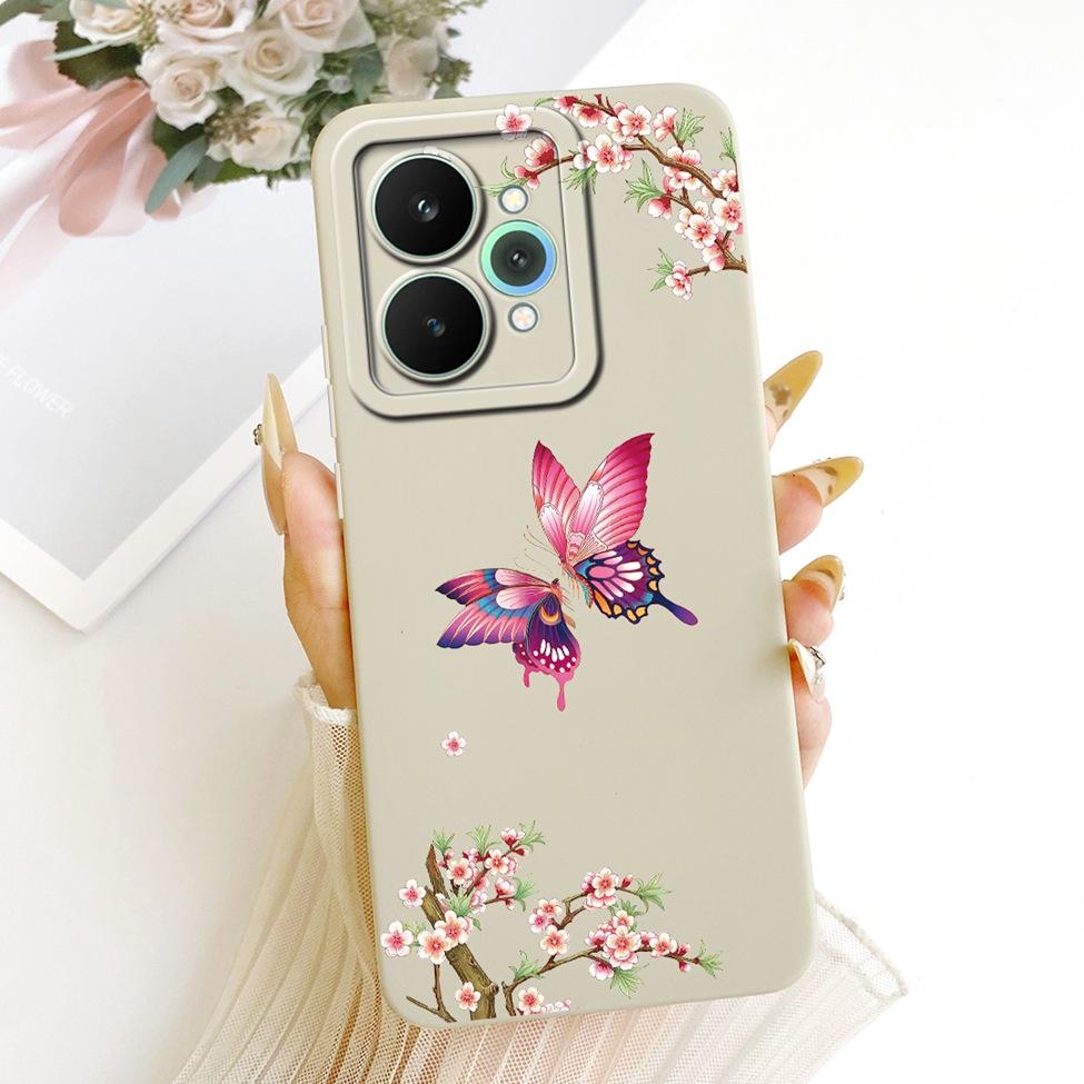 Cover For Realme 15 Pro Casing RMX5101 Silicone Luxury Fashion Flowers Kawaii Cute Painted Shockproof Phone Case