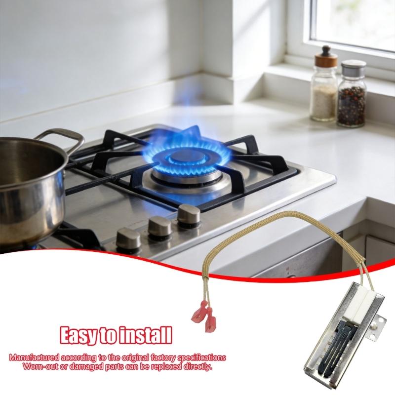 Einfach zu installierendes Gasbackofen-Zündelement Ersatzteil Kompatibel mit mehreren Modellen einschließlich der HRG- und LRG-Serie Hergestellt aus Metall