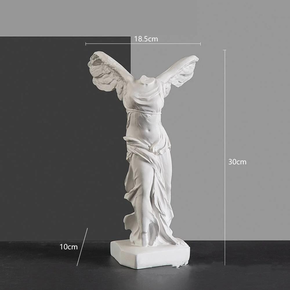 Nordic Greek Victory Goddess Statue Angel Wing Art Statue Home Decoration Resin Greek Mythology Sculptures And Figurines