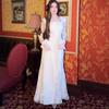 2025 Autumn Flare Sleeve Solid Color Evening Party Two-Piece Set