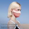 Summer Color Block Gradient Anti-UV Eye Corner Protection 3D Ice Silk Face Mask for Women