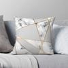 Copper Smokey Marble Geo Square Pillowcase Polyester Linen Velvet Pattern Zip Decorative Home Cushion Cover
