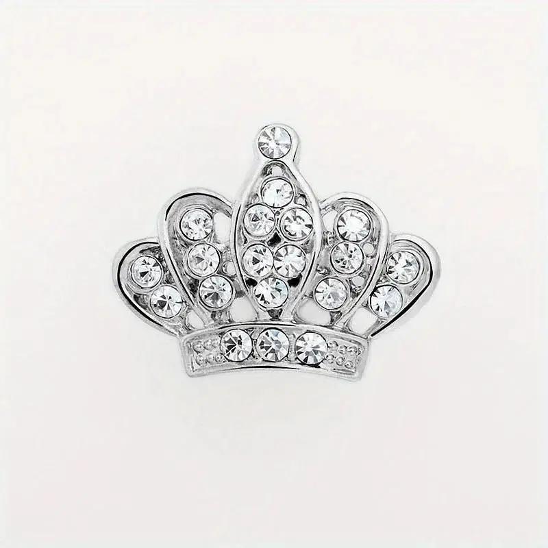 

Mini Crown Brooch Fashionable Full Diamond Crown Water Diamond Brooch New Men s And Women s Suit Shirt Button Neck Needles серебряный