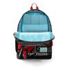 Coral High Kids Siyah Kırmızı Anime Araba Desenli Dört Bölmeli USB'li Okul Sırt Çantası 23847